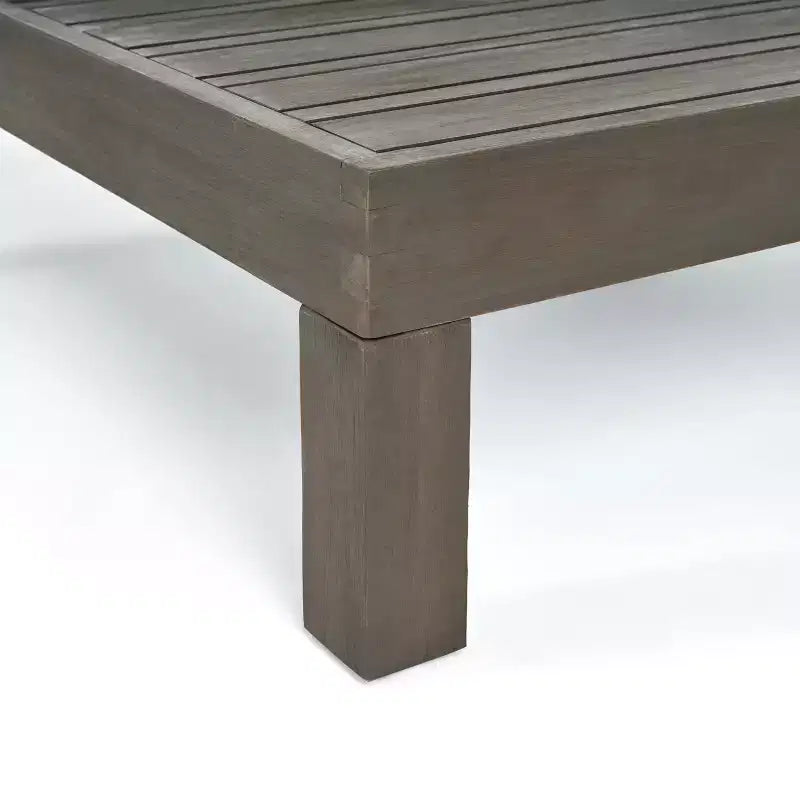Christopher Knight Home Oana – Canapé à accoudoir droit et table basse d'extérieur en bois d'acacia avec coussin
