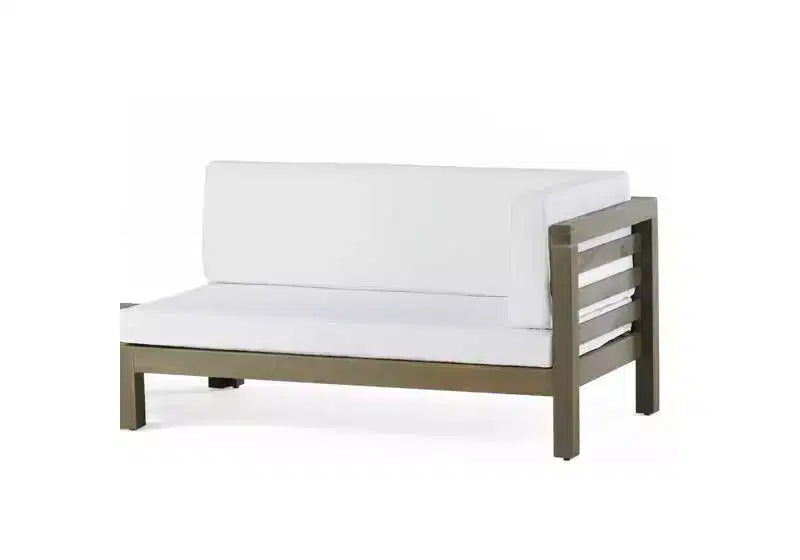 Christopher Knight Home Oana – Canapé à accoudoir droit et table basse d'extérieur en bois d'acacia avec coussin