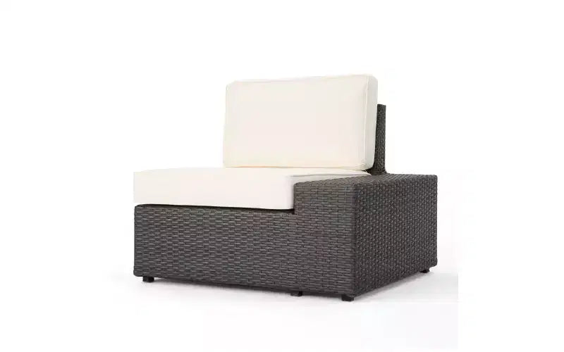 GDFStudio Lauren Ensemble de 12 Meubles d'Extérieur en Rotin Tressé avec Table et Coussins