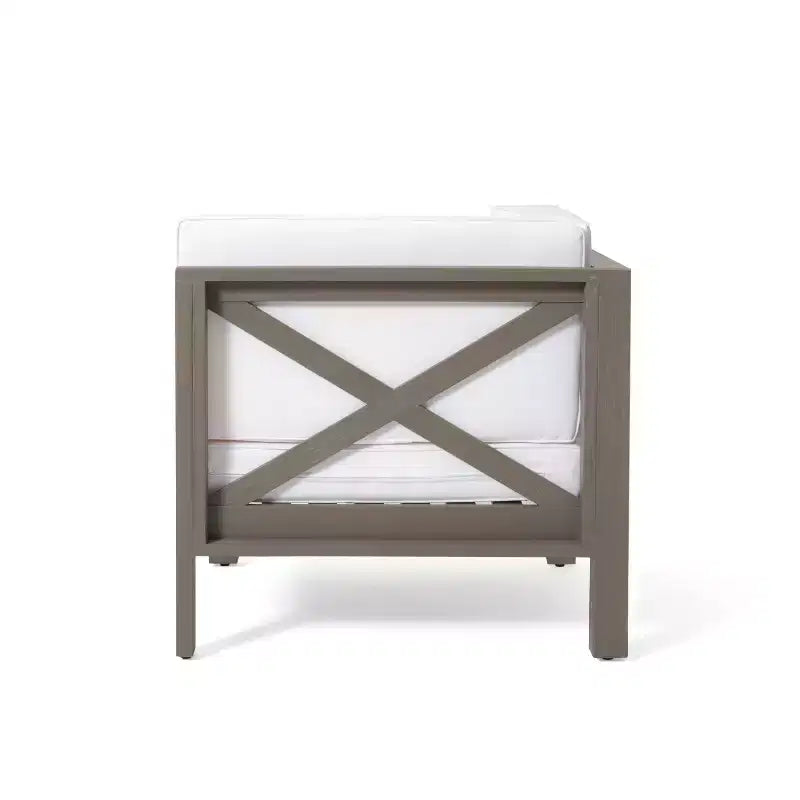 Christopher Knight Home Brava Canapé d'angle d'extérieur 5 places en bois d'acacia avec coussins