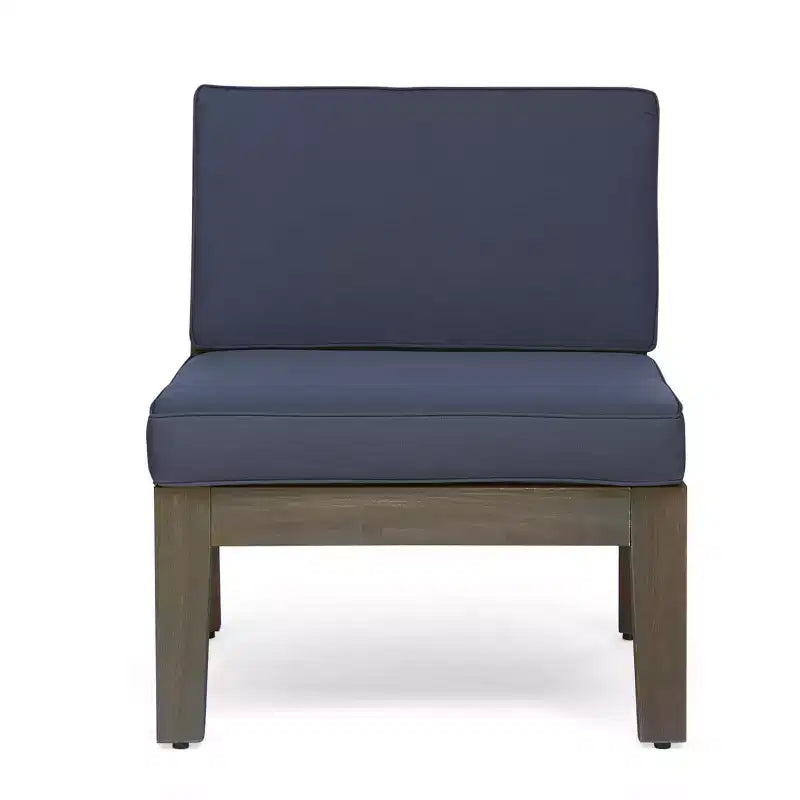 GDFStudio Bernice Ensemble de canapé sectionnel d'extérieur 7 pièces en bois d'acacia avec causeuse et table basse