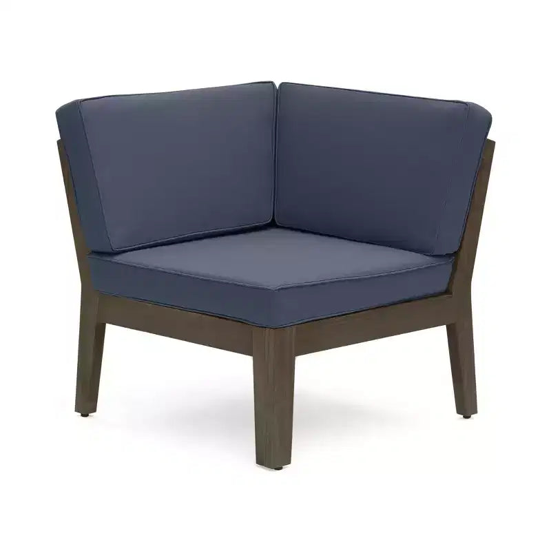 GDFStudio Bernice Ensemble de canapé sectionnel d'extérieur 7 pièces en bois d'acacia avec causeuse et table basse