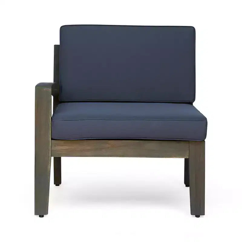 GDFStudio Bernice Ensemble de canapé sectionnel d'extérieur 7 pièces en bois d'acacia avec causeuse et table basse