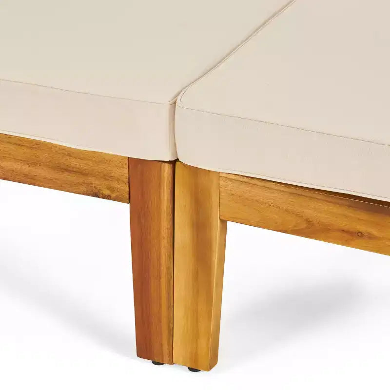 GDFStudio Bernice Ensemble de canapé sectionnel d'extérieur 7 pièces en bois d'acacia avec causeuse et table basse