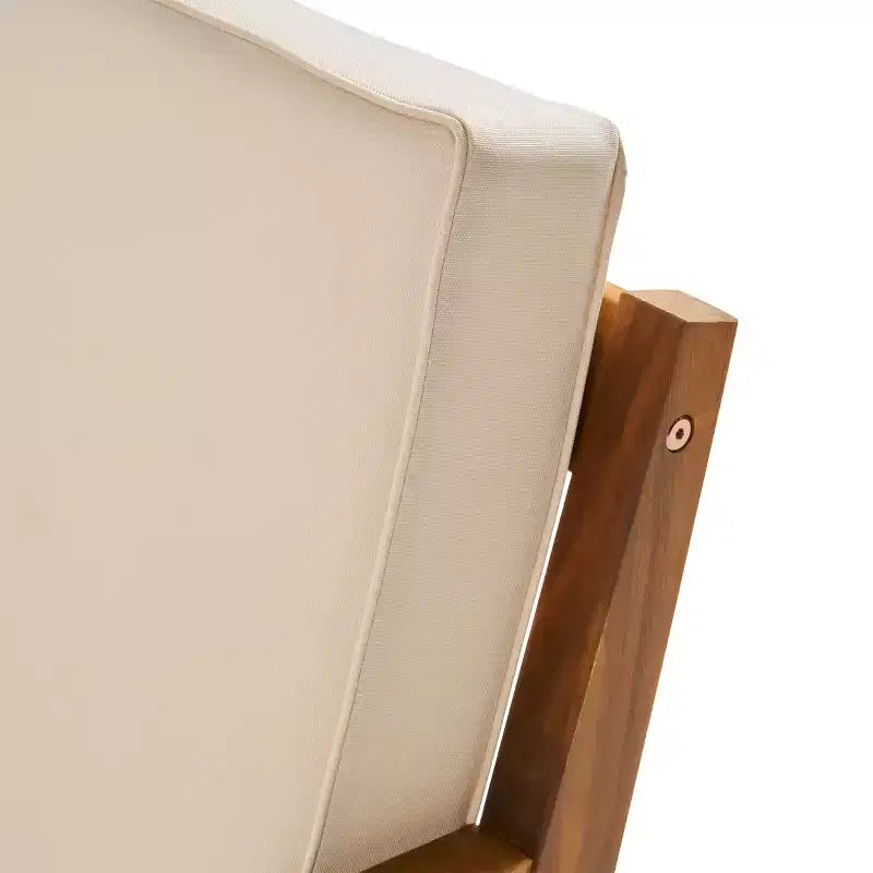 GDFStudio Bernice Ensemble de canapé sectionnel d'extérieur 7 pièces en bois d'acacia avec causeuse et table basse