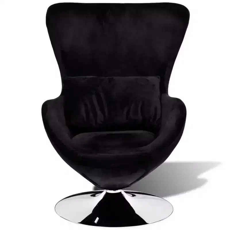 vidaXL Armchair Upholstered Swivel Accent Club Chair for Living Room Bedroom - Black