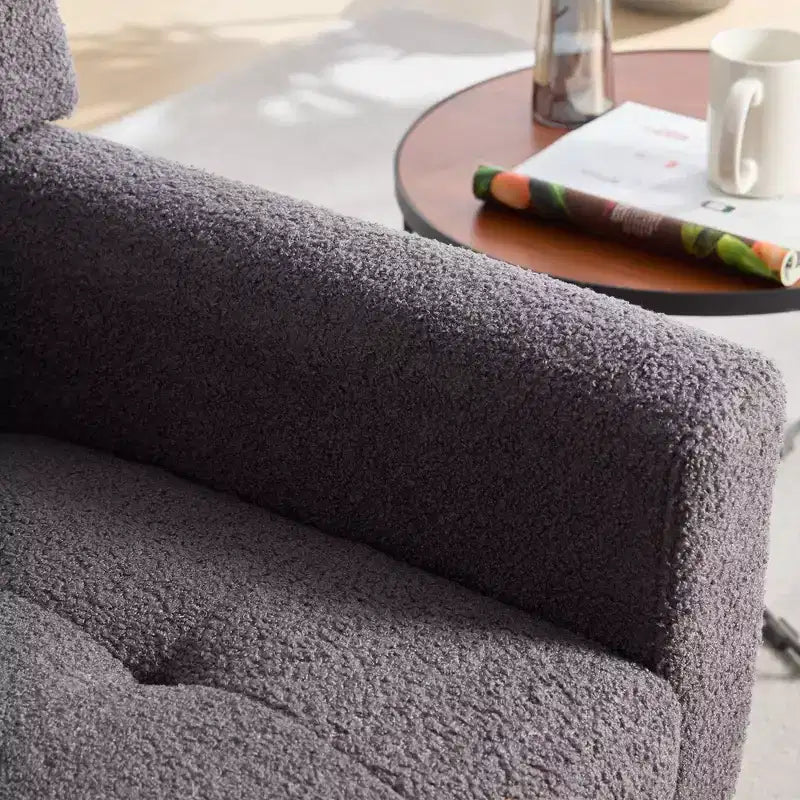Okak Modern Accent Chair Button-Tufted Living Room Chair with Soft Upholstered Armchair with Black Wood Legs Ergonomics for Bedroom