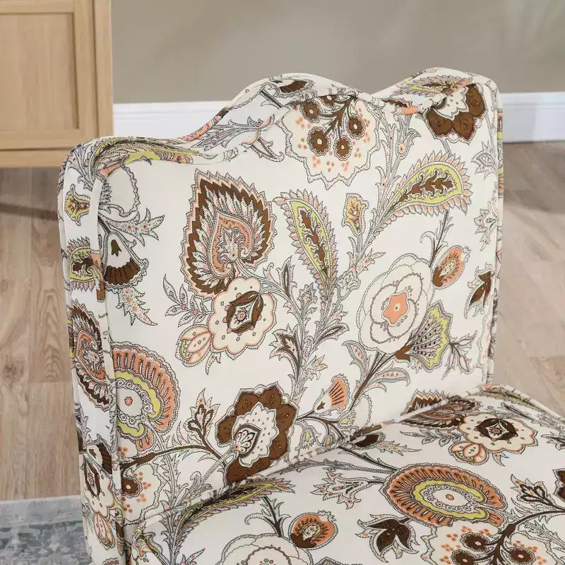 Okak Elegant Flannel Dining Chair Accent Chair with Soft Cushion Living Room Chair with Matching Pillow for Lounge Bedroom