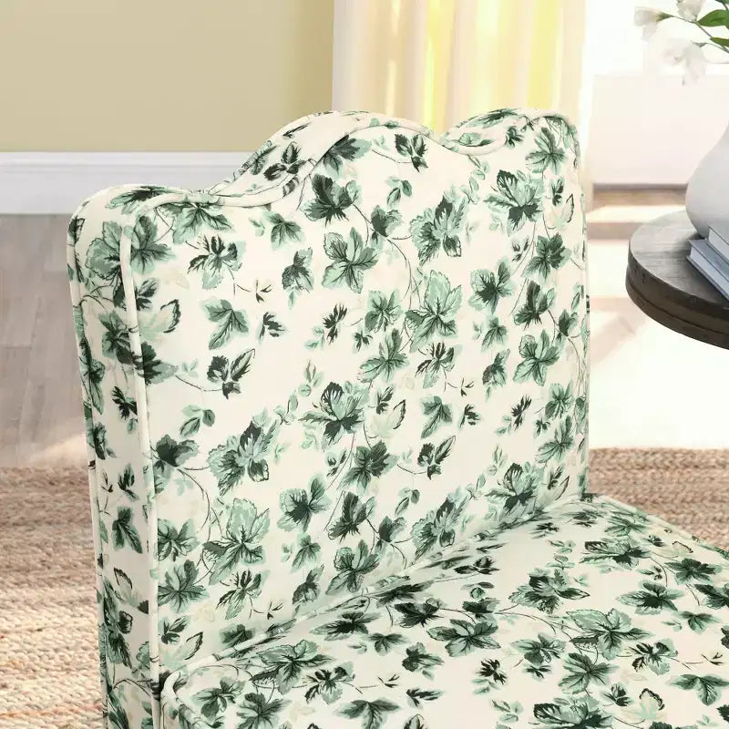 Okak Elegant Flannel Dining Chair Accent Chair with Soft Cushion Living Room Chair with Matching Pillow for Lounge Bedroom