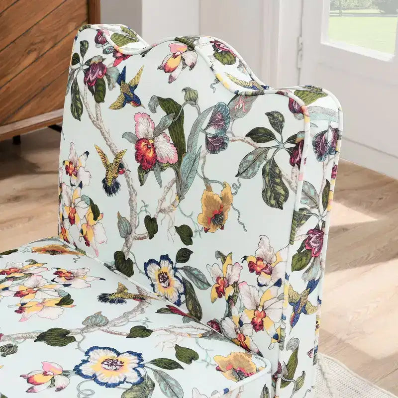 Okak Elegant Flannel Dining Chair Accent Chair with Soft Cushion Living Room Chair with Matching Pillow for Lounge Bedroom