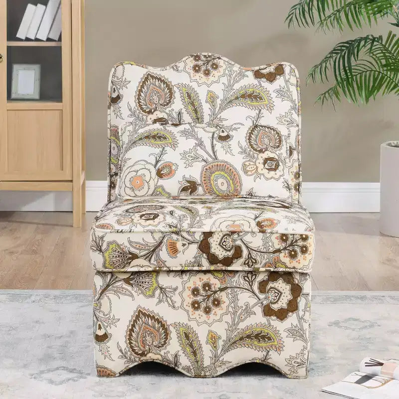 Okak Elegant Flannel Dining Chair Accent Chair with Soft Cushion Living Room Chair with Matching Pillow for Lounge Bedroom