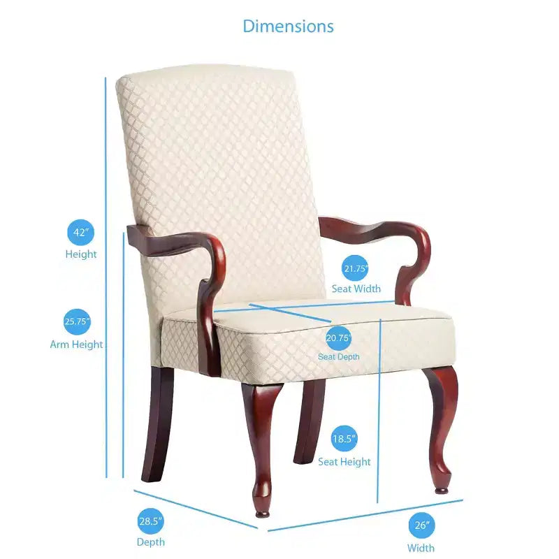 Okak Chaise d'appoint moderne et élégante pour salon, fauteuil avec accoudoirs rembourrés en forme de col de cygne, en bois massif pour salon, chambre à coucher