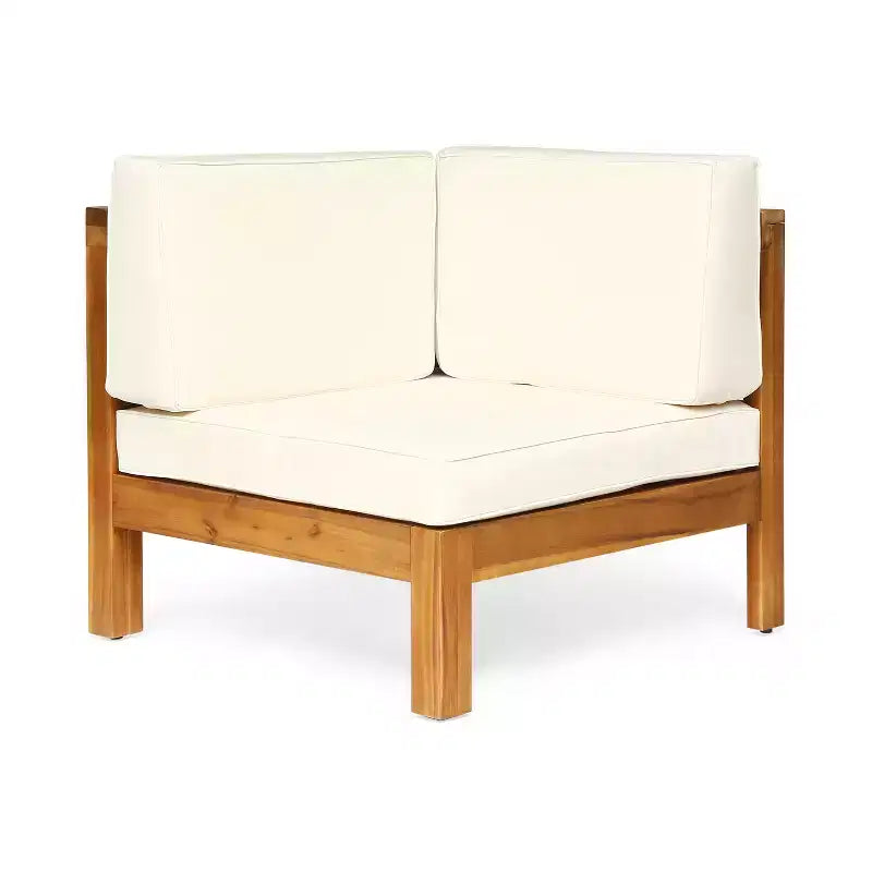 Christopher Knight Home Oana – Salon de jardin sectionnel 6 places en bois d'acacia avec coussins