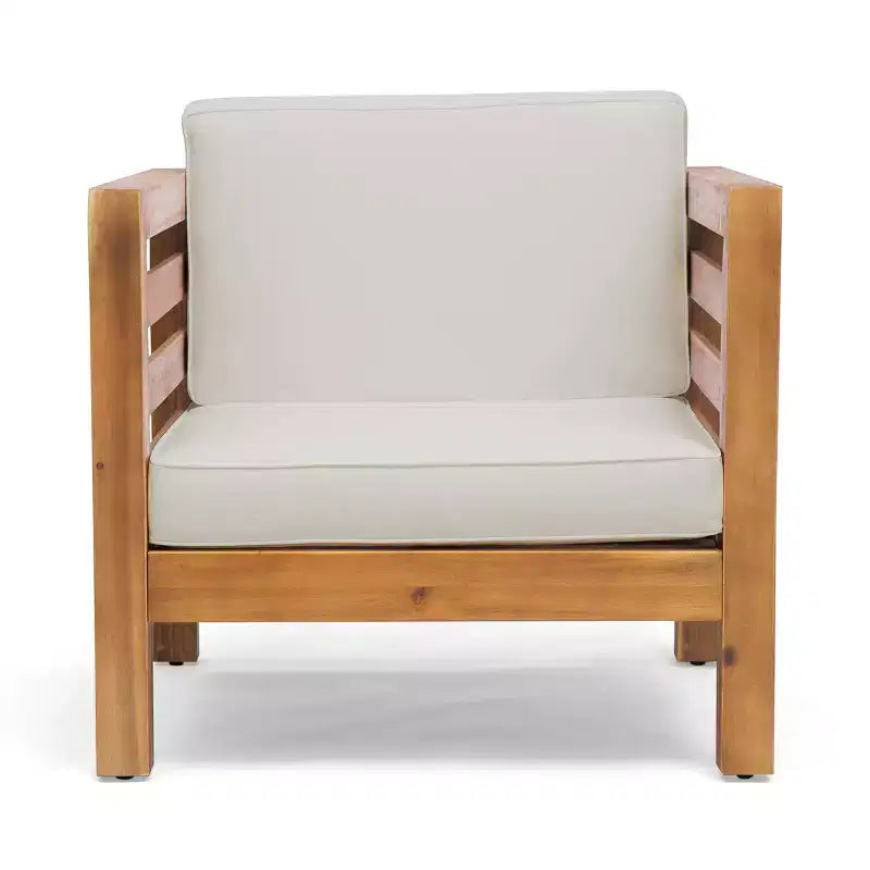 Christopher Knight Home Oana – Salon de jardin sectionnel 6 places en bois d'acacia avec coussins