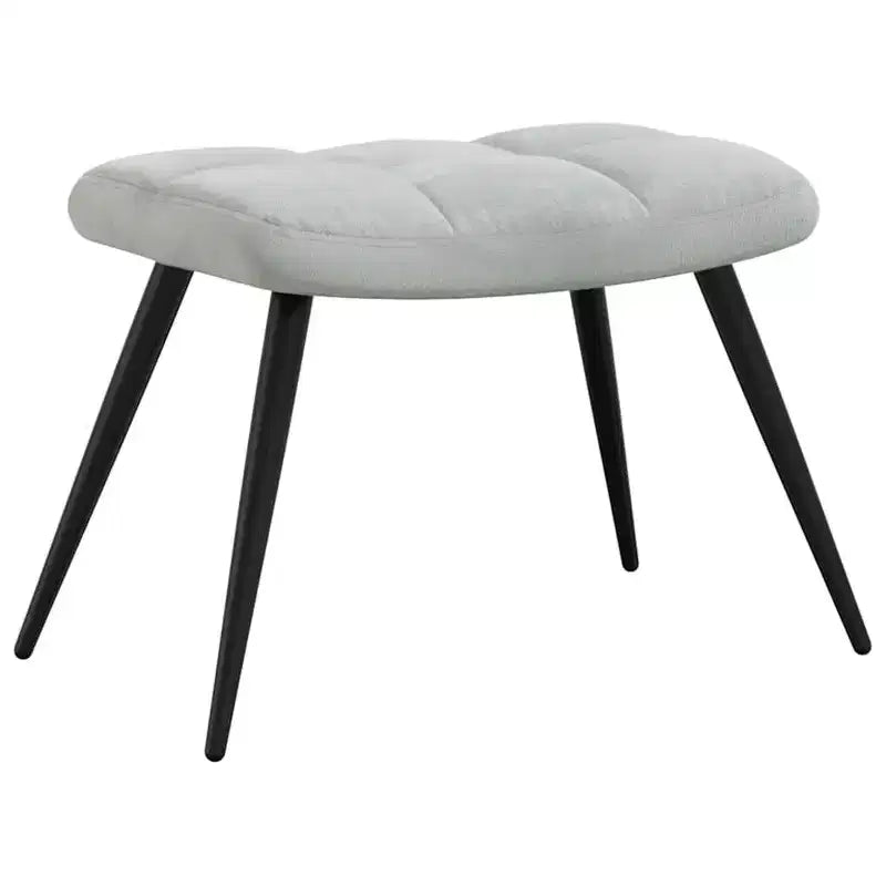vidaXL Fauteuil relax avec tabouret - Velours gris clair Repose-pieds moyen
