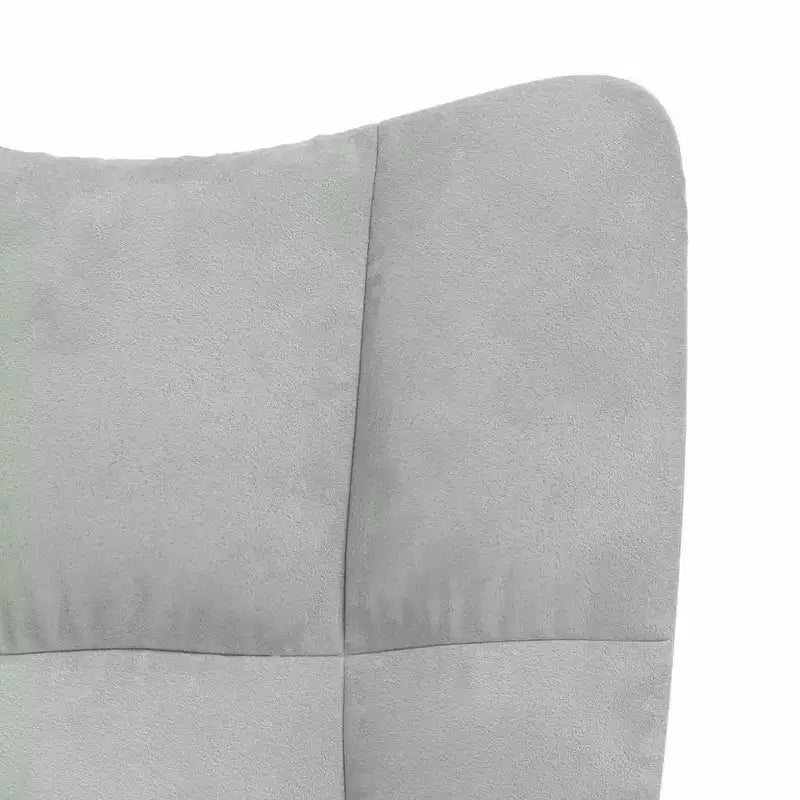 vidaXL Fauteuil relax avec tabouret - Velours gris clair Repose-pieds moyen