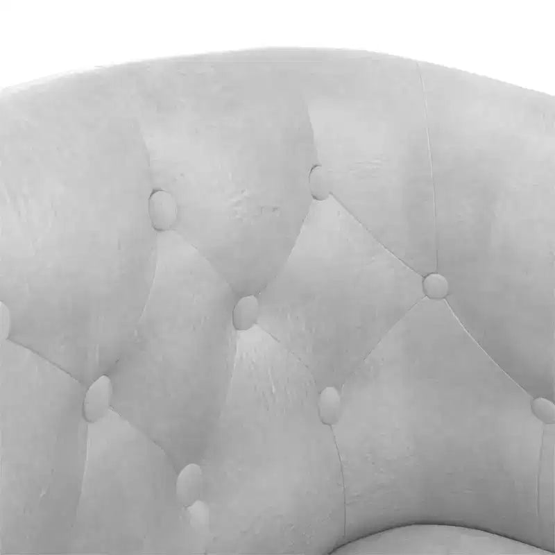 vidaXL Fauteuil club élégant - Simple, simili cuir argenté, mousse, pin et contreplaqué pour salon ou bureau