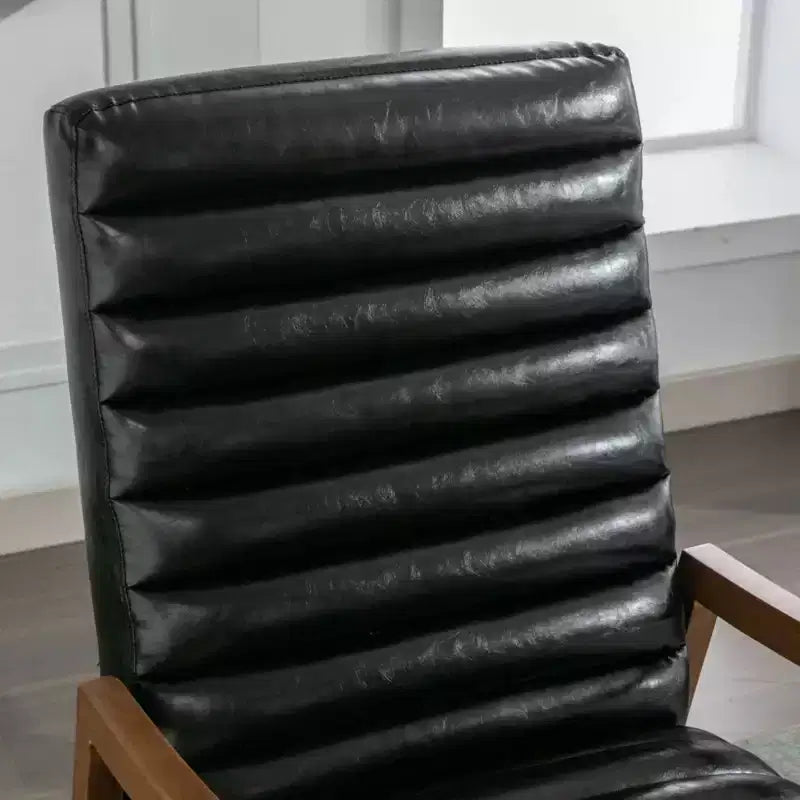 Bestier 26 Fauteuil inclinable pour adulte, fauteuil luxueux en cuir ciré à l'huile avec repose-pieds, fauteuil inclinable rembourré pour salon et lecture