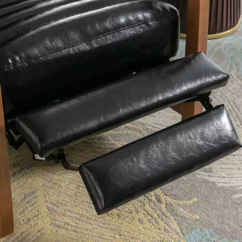 Bestier 26 Fauteuil inclinable pour adulte, fauteuil luxueux en cuir ciré à l'huile avec repose-pieds, fauteuil inclinable rembourré pour salon et lecture