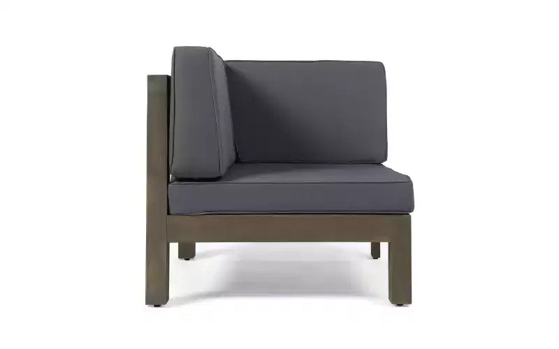 Christopher Knight Home Sandy Ensemble de 6 meubles de jardin modulaires en bois d'acacia avec coussins résistants à l'eau