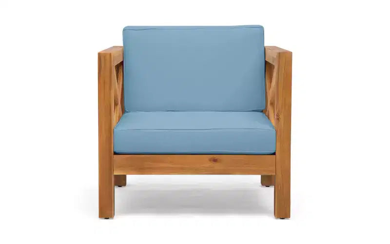 Christopher Knight Home Sandy Ensemble de 6 meubles de jardin modulaires en bois d'acacia avec coussins résistants à l'eau