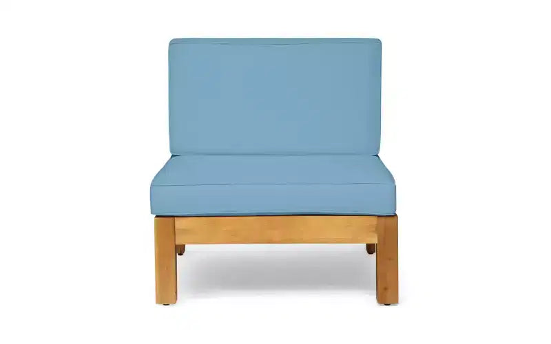 Christopher Knight Home Sandy Ensemble de 6 meubles de jardin modulaires en bois d'acacia avec coussins résistants à l'eau