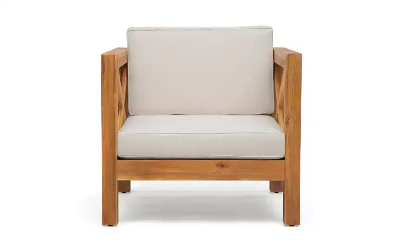 Christopher Knight Home Sandy Ensemble de 6 meubles de jardin modulaires en bois d'acacia avec coussins résistants à l'eau