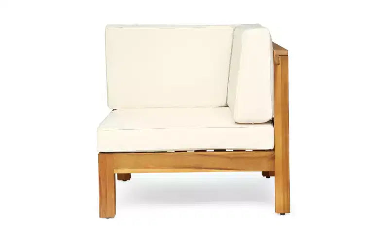 Christopher Knight Home Sandy Ensemble de 6 meubles de jardin modulaires en bois d'acacia avec coussins résistants à l'eau