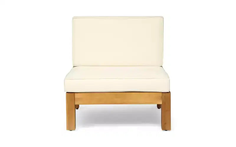 Christopher Knight Home Sandy Ensemble de 6 meubles de jardin modulaires en bois d'acacia avec coussins résistants à l'eau