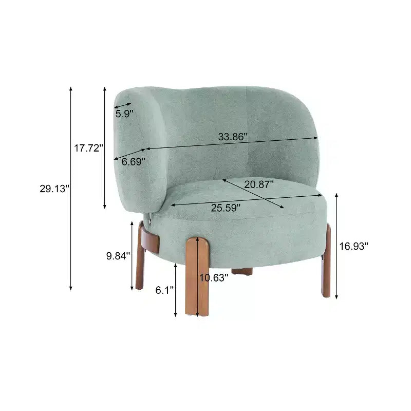 Christopher Knight Home Zoe, chaise sans accoudoirs rembourrée de style moderne du milieu du siècle, dossier à oreilles