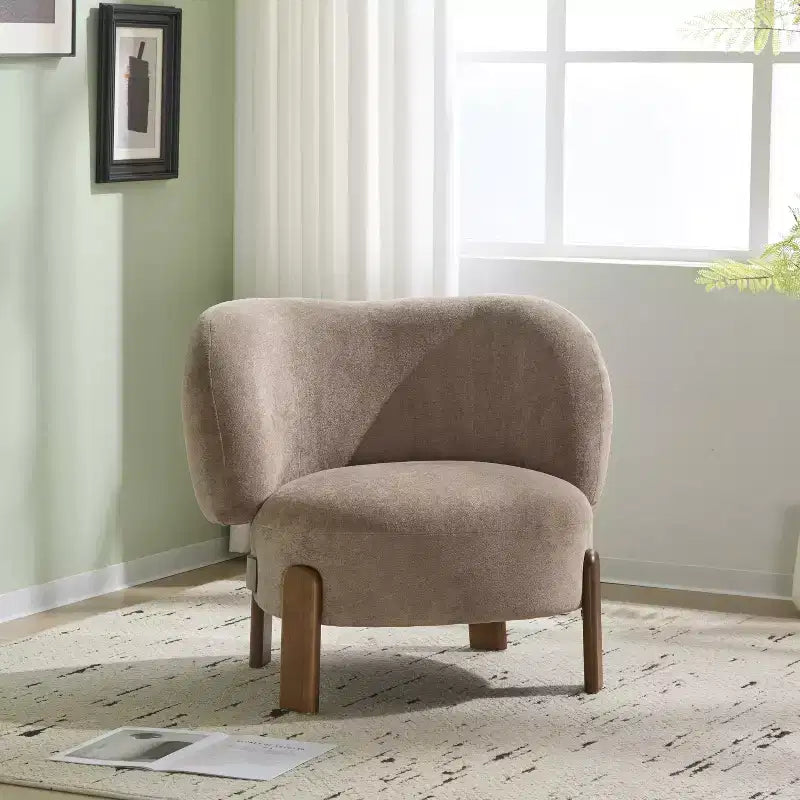 Christopher Knight Home Zoe, chaise sans accoudoirs rembourrée de style moderne du milieu du siècle, dossier à oreilles