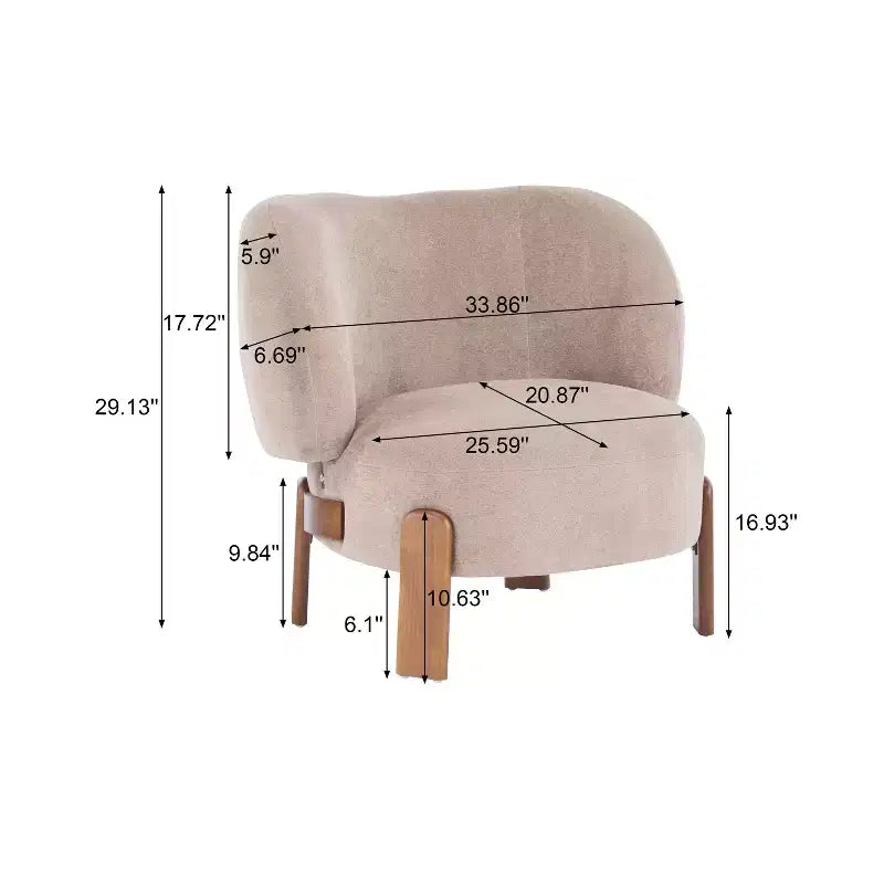 Christopher Knight Home Zoe, chaise sans accoudoirs rembourrée de style moderne du milieu du siècle, dossier à oreilles