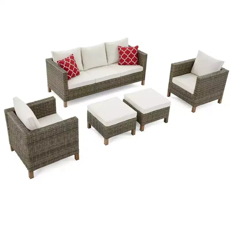 5 Piece Conversaiton Patio Sets with Cushions