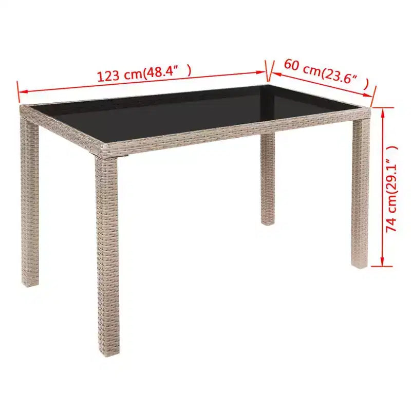 vidaXL Salon de jardin gris en résine tressée, pliable, de taille moyenne