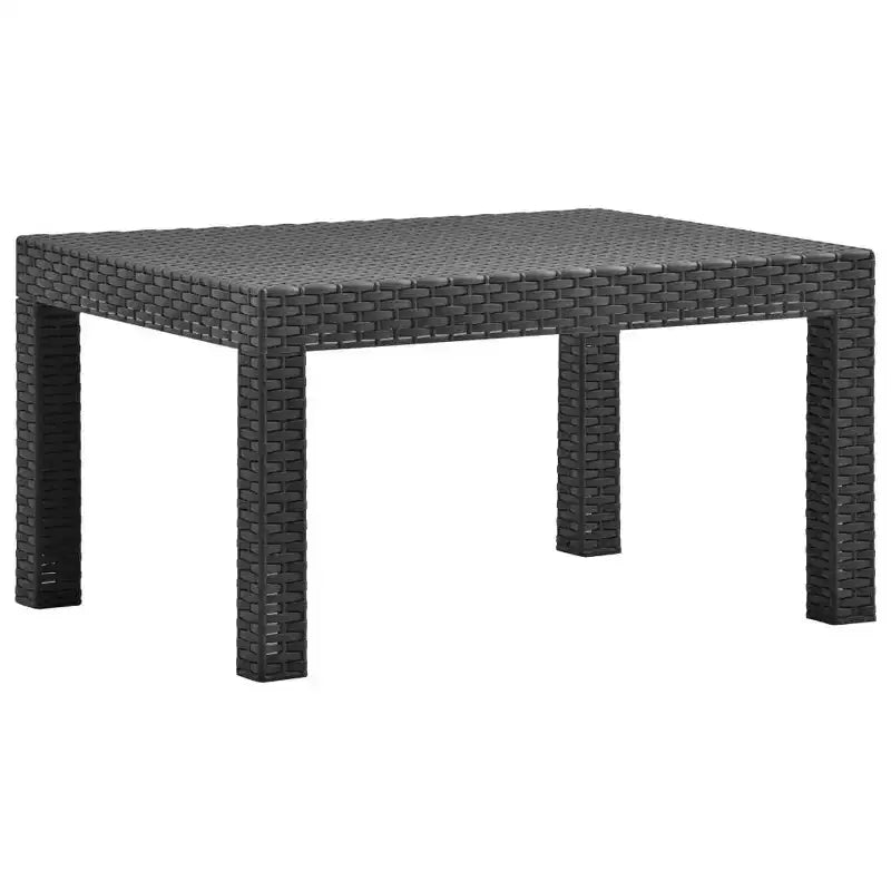 vidaXL Ensemble de 2 fauteuils de jardin avec coussins en résine tressée anthracite
