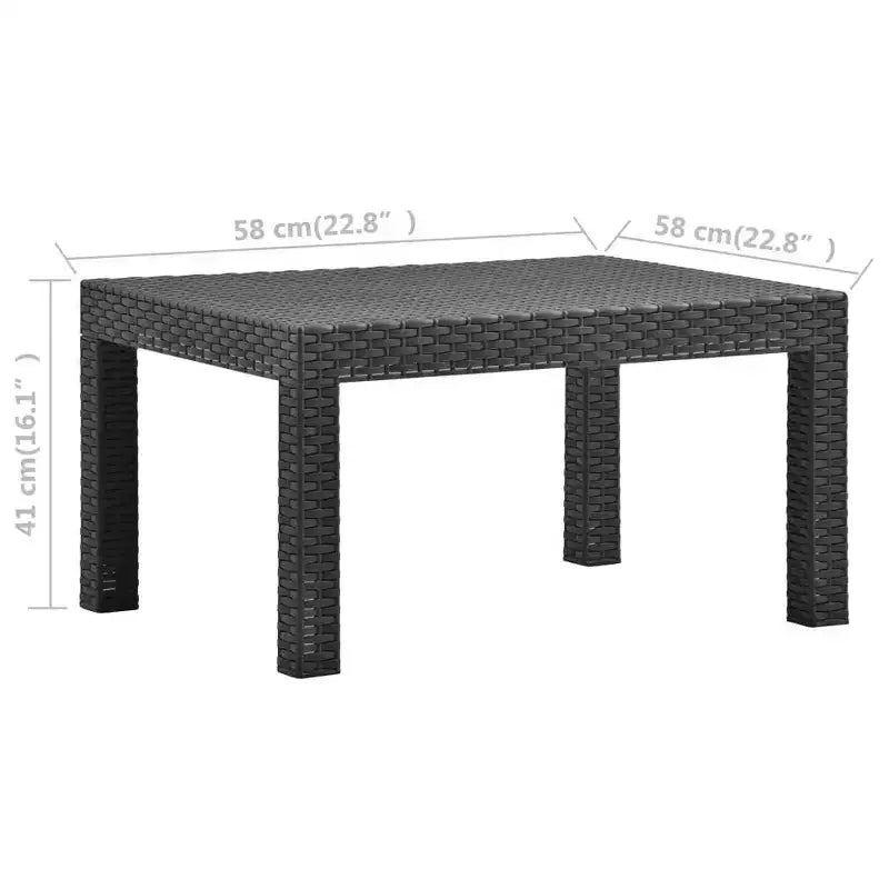 vidaXL Ensemble de 2 fauteuils de jardin avec coussins en résine tressée anthracite