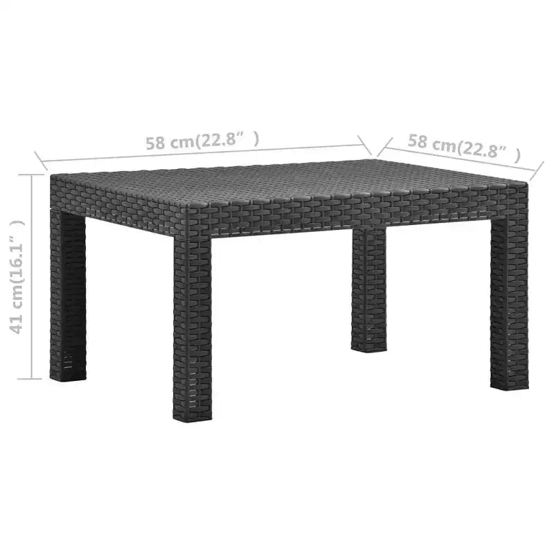 vidaXL Ensemble de 2 fauteuils de jardin avec coussins en résine tressée anthracite
