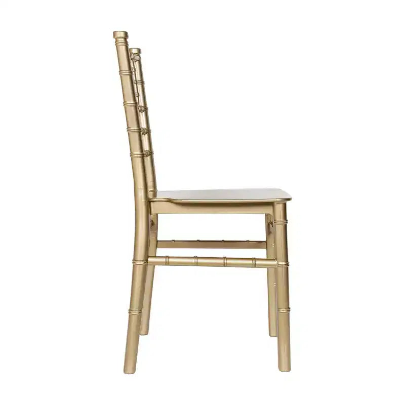 Flash Furniture HERCULES Set of 6 Childs Gold Resin Party and Event Chiavari Chairs for Commercial & Residential Use