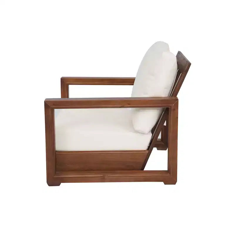 Christopher Knight Home Errol Ensemble de conversation 3 pièces contemporain d'extérieur en bois d'acacia avec coussins