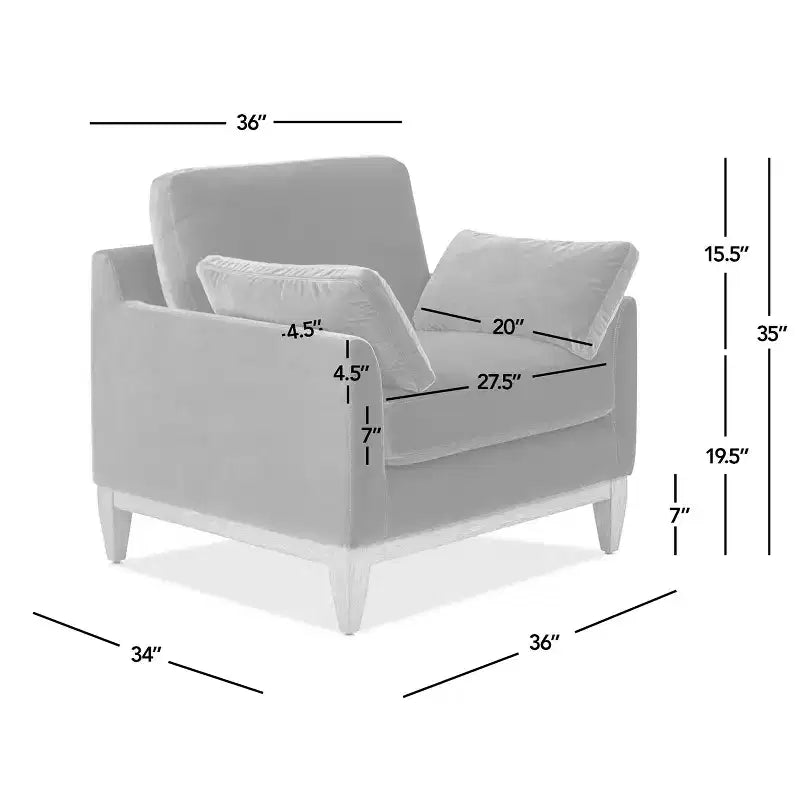Fauteuil d'appoint large de 36 pouces Jennifer Taylor Home Pasadena, style ferme moderne, en lin blanc