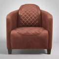 Art Leon Leather Accent Chair with Quilted Design for Timeless Comfort