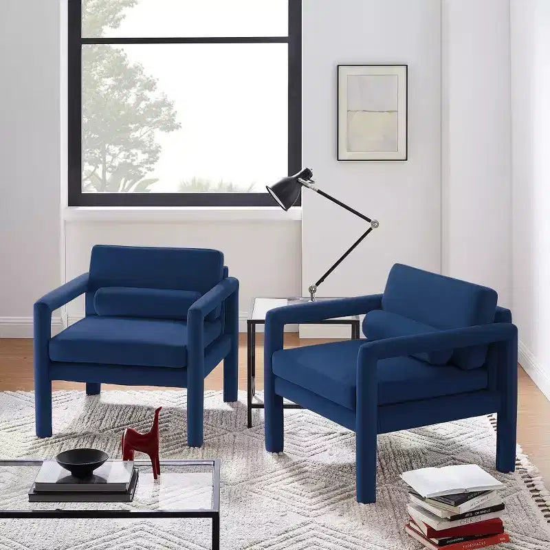 Fauteuil d'appoint en velours Art Leon, fauteuil moderne pour salon, canapé simple élégant et rembourré