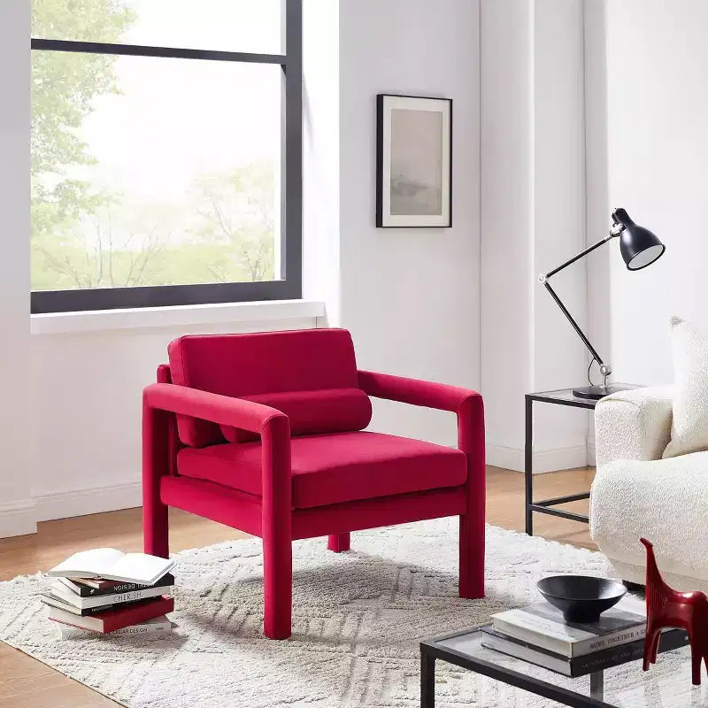 Fauteuil d'appoint en velours Art Leon, fauteuil moderne pour salon, canapé simple élégant et rembourré