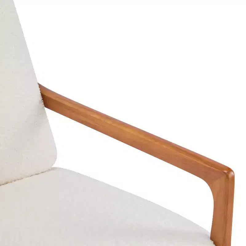 Christopher Knight Home Zephys Mid-Century Modern Wooden Armchair with High Back and Cushions