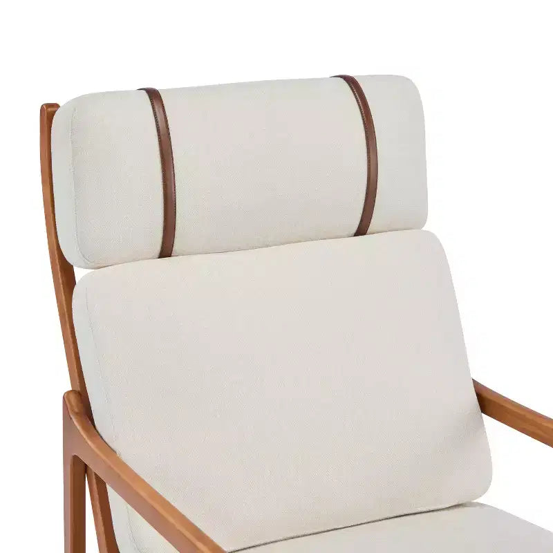 Christopher Knight Home Zephys Mid-Century Modern Wooden Armchair with High Back and Cushions