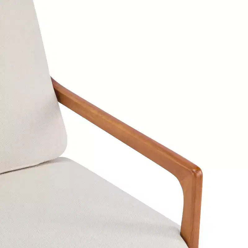 Christopher Knight Home Zephys Mid-Century Modern Wooden Armchair with High Back and Cushions