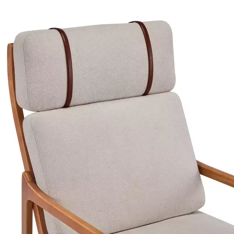 Christopher Knight Home Zephys Mid-Century Modern Wooden Armchair with High Back and Cushions