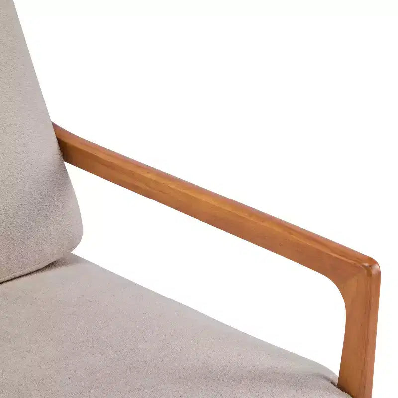 Christopher Knight Home Zephys Mid-Century Modern Wooden Armchair with High Back and Cushions