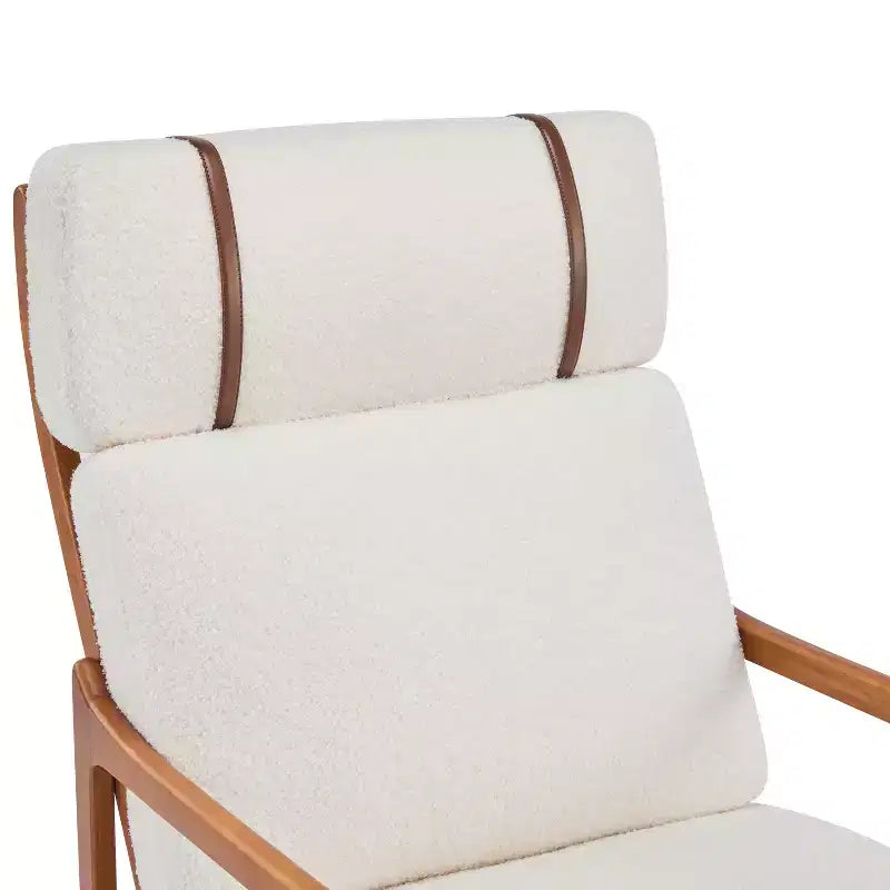 Christopher Knight Home Zephys Mid-Century Modern Wooden Armchair with High Back and Cushions