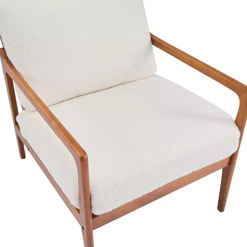 Christopher Knight Home Zephys Mid-Century Modern Wooden Armchair with High Back and Cushions